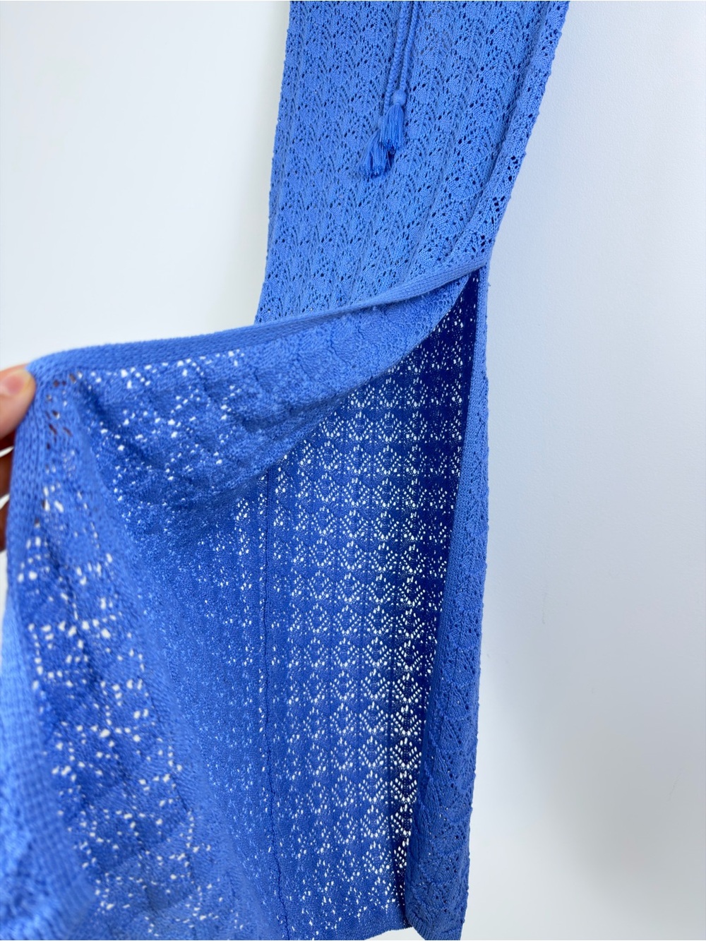 L*SPACE Sweet Talk Knit Set Blue NWT Top S Skirt XS - Picture 9 of 16